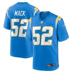 Молодежная игровая майка Nike Khalil Mack Powder Blue Los Angeles Chargers Nike