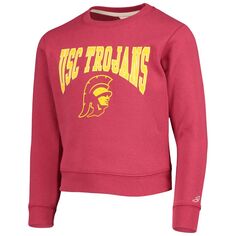Пуловер с капюшоном Youth League Collegiate Wear Cardinal USC Trojans Essential Unbranded
