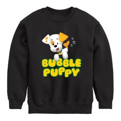 Флисовая толстовка с рисунком Bubble Guppies Puppy для мальчиков 8–20 лет Licensed Character, черный