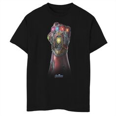 Футболка с рисунком «Перчатки бесконечности» для мальчиков 8–20 лет «Marvel Avengers Endgame» Iron Man Infinity Gauntlet Licensed Character