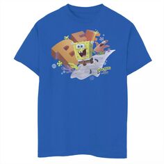 Футболка с графическим рисунком «Губка Боб Квадратные Штаны: Губка в бегах» для мальчиков 8–20 лет. Nickelodeon
