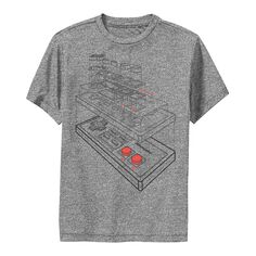 Игровая футболка со схемой контроллера Nintendo Essential для мальчиков 8–20 лет Licensed Character