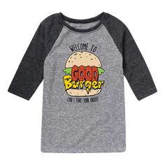 Футболка с рисунком реглан Nickelodeon Good Burger для мальчиков 8–20 лет Licensed Character, черный