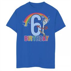 Футболка Forky с рисунком на день рождения «6th Rainbow» для мальчиков 8–20 лет Disney/Pixar «История игрушек 4» Disney / Pixar