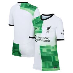 Молодёжная выездная футболка Nike White Liverpool 2023/24 Nike