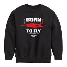 Флисовый свитшот Top Gun Maverick To Fly для мальчиков 8–20 лет Licensed Character, черный