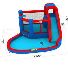 Солнечная и веселая надувная водная горка, надувной детский бассейн и прыгающий домик для заднего двора Sunny&amp;Fun Sunny&Fun