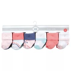 Махровые носки Luvable Friends для новорожденных девочек и малышей, коралловый мятный ацтекский, 12 шт. Luvable Friends