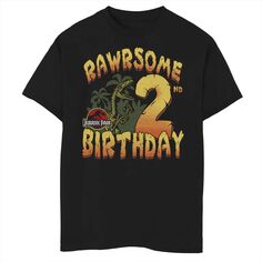 Футболка Rawrsome с рисунком на 2-й день рождения для мальчиков 8–20 лет «Парк Юрского периода» Jurassic Park