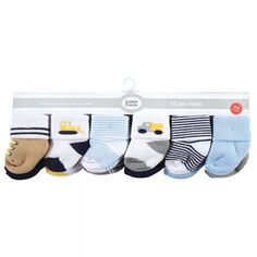 Махровые носки Luvable Friends для новорожденных мальчиков и малышей, бульдозер Luvable Friends