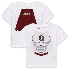 Белая футболка «Супергерой семинолов штата Флорида» для малышей «Чемпион» Champion