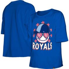 Молодежная футболка New Era Royal Kansas City Royals Team для девочек с короткими рукавами New Era