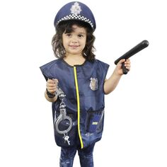 Костюмы на Хэллоуин для детей, костюм полицейского (13 шт.) Blue Panda