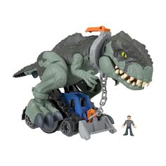 Игрушка-динозавр Fisher-Price Jurassic World Dominion Giga со световыми и звуковыми эффектами, Mega Stomp и Rumble Fisher-Price
