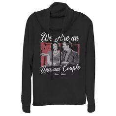 Необычный пуловер для пар с воротником-хомутом и хомутом для подростков, WandaVision, День святого Валентина Licensed Character, черный