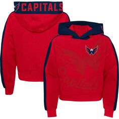 Красная толстовка с капюшоном для девочек и молодежи Washington Capitals Record Setter Outerstuff