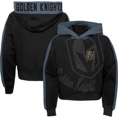 Черный молодежный пуловер с капюшоном Vegas Golden Knights Record Setter Outerstuff