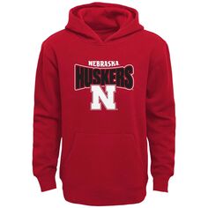 Пуловер с капюшоном Scarlet Nebraska Huskers Draft Pick для дошкольников Outerstuff