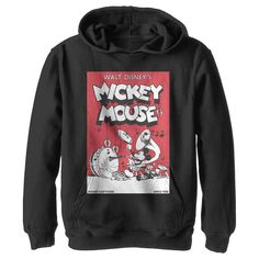 Пуловер с рисунком и рисунком «Микки Маус» Disney для мальчиков 8–20 лет в стиле ретро и комиксов Disney