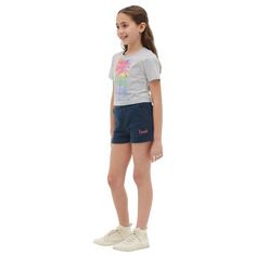 Укороченная футболка Paradiso Bench DNA для девочек 7–14 лет с изображением пальмы в обычном цвете Bench DNA