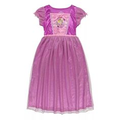 Ночная рубашка с изображением принцессы Диснея Рапунцель для девочек 4–8 лет в стиле фэнтези Licensed Character