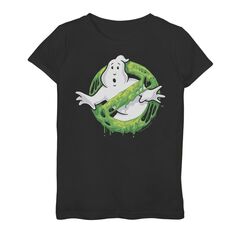 Классическая тонкая футболка с графическим логотипом «Охотники за привидениями» для девочек 7–16 лет Licensed Character