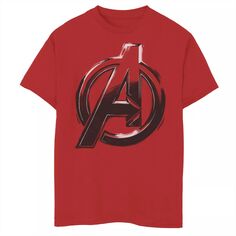 Футболка с логотипом и рисунком Marvel Avengers Sketch для мальчиков 8–20 лет Licensed Character, красный