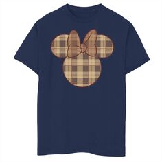 Осенняя клетчатая футболка с рисунком «Микки Маус и друзья» Disney для мальчиков 8–20 лет Минни Disney