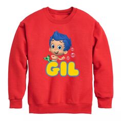 Флисовая толстовка с рисунком Bubble Guppies Gil для мальчиков 8–20 лет Licensed Character, красный