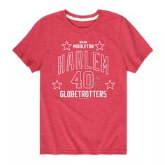 Футболка Harlem Globetrotters Wham для мальчиков 8–20 лет с рисунком Licensed Character, красный