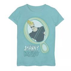Футболка с рисунком «Джонни Браво» для девочек 7–16 лет, хорошо выглядящая в зеркале Cartoon Network