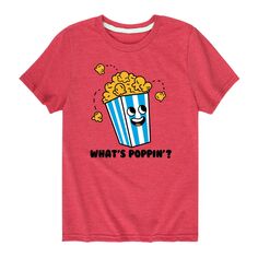 Футболка What&apos;s Poppin&apos; Popcorn для мальчиков 8–20 лет Licensed Character, красный
