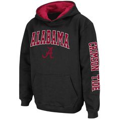 Черный пуловер с капюшоном Youth Colosseum Alabama Crimson Tide 2-Hit Team Colosseum