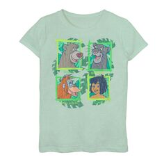 Футболка с графическим рисунком и вставками с изображением персонажей книги джунглей для девочек 7–16 лет Disney