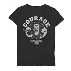Футболка с рисунком Cartoon Network для девочек 7–16 лет Courage The Cowardly Dog Ghostly Pair Cartoon Network