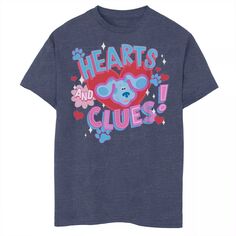 Футболка с рисунком Blue&apos;s Clues &amp; You: Hearts &amp; Clues для мальчиков 8–20 лет Nickelodeon