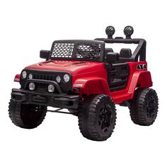Aosom 12 В детский автомобиль для езды на электрическом аккумуляторе, внедорожный грузовик, игрушка с пультом дистанционного управления для родителей, регулируемая скорость, черный Aosom, черный