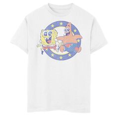 Футболка с рисунком «Губка Боб Квадратные Штаны и круг Патрика Стар» для мальчиков 8–20 лет Nickelodeon