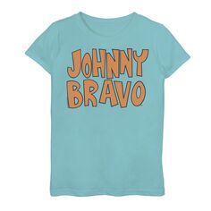 Футболка с логотипом и графическим рисунком Cartoon Network Johnny Bravo для девочек 7–16 лет Cartoon Network