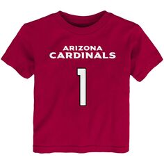 Футболка с именем и номером игрока Kyler Murray Cardinal Arizona Cardinals Mainliner для малышей Outerstuff