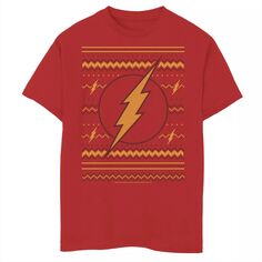 Рождественский свитер с логотипом DC Comics и футболкой с изображением Флэша для мальчиков 8–20 лет Licensed Character