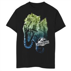 Темная футболка с рисунком «Мир Юрского периода Indominus Rex» для мальчиков 8–20 лет Jurassic Park