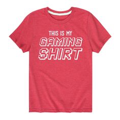 Футболка «Это моя игровая рубашка» для мальчиков 8–20 лет Licensed Character, красный