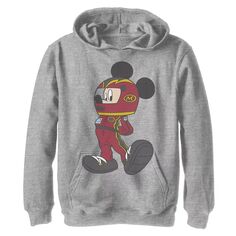 Пуловер с капюшоном и рисунком Микки Мауса Disney для мальчиков 8–20 лет, наряд гонщика Disney