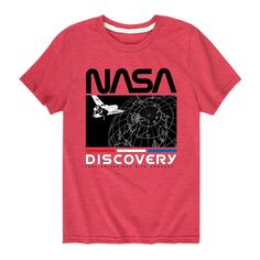 Футболка с рисунком NASA Discovery Returns для мальчиков 8–20 лет Licensed Character, красный