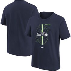 Темно-синяя футболка Nike College Seattle Seahawks Icon для дошкольников Nike