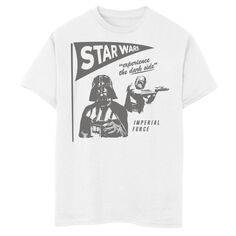 Футболка с рекламным рисунком для мальчиков 8–20 лет «Звездные войны: Дарт Вейдер, опыт темной стороны» Star Wars