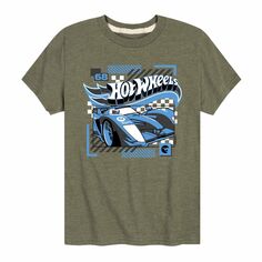 Синяя футболка с рисунком гоночного автомобиля Hot Wheels для мальчиков 8–20 лет Hot Wheels