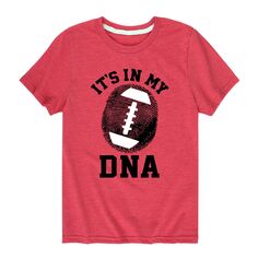 Футболка с футбольным рисунком «Это в моей ДНК» для мальчиков 8–20 лет Licensed Character, красный