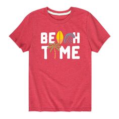 Летняя футболка «Beach Time» для мальчиков 8–20 лет Licensed Character, красный